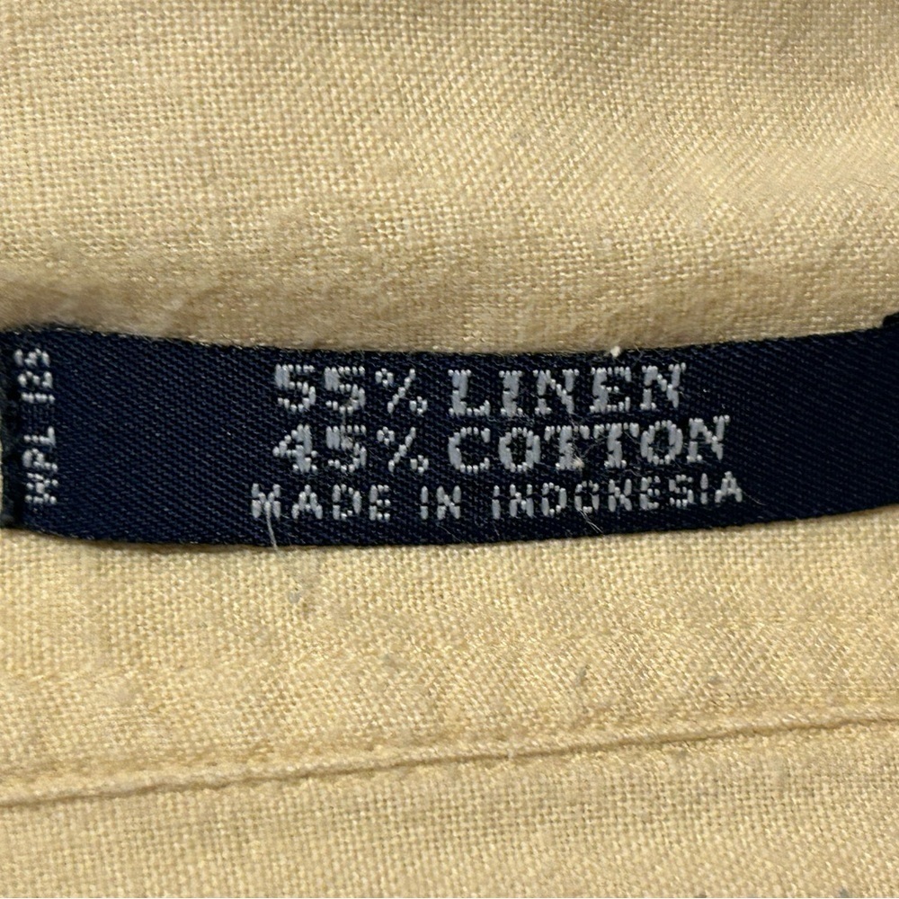 Ralph Lauren Chaps Cream Linen-Cotton Shirt - Picture 2 of 6
